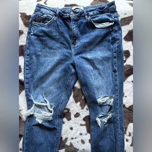 Loveret Blue Distressed Boyfriend Jeans